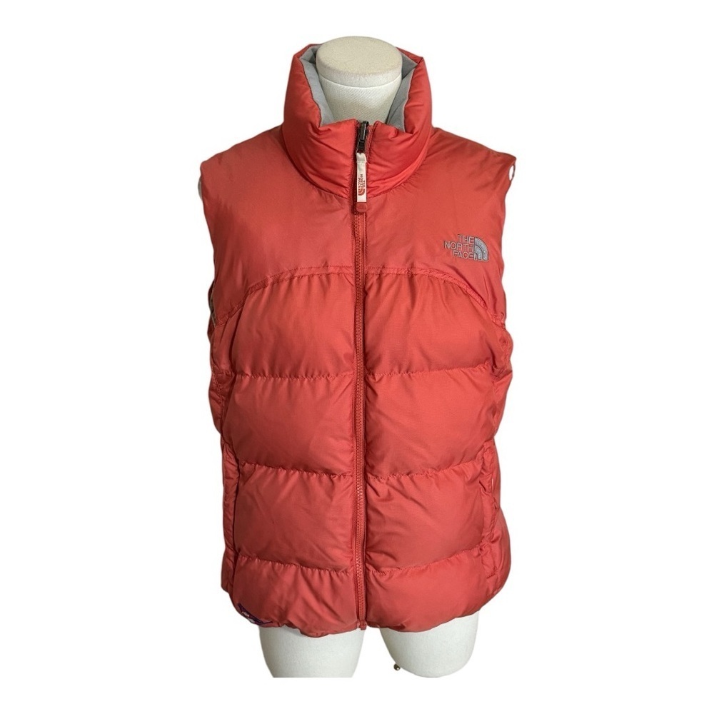 THE NORTH FACE 700 Down Nupste Vest Size M Coral Orange Everest‎ 8850m Winter